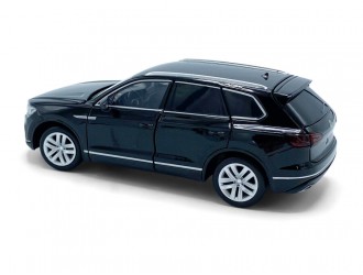 Модель автомобиля VW Touareg, 1:32, Черный, активное рулевое управление - передние колеса, подвеска, свет и звук