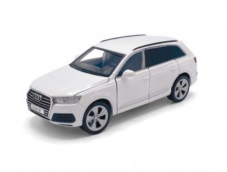Macheta auto Audi Q7, 1:32, White, directie activa roti fata, suspensii, lumini si sunet