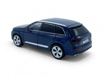 Модель автомобиля Audi Q7, 1:32, Синий, активное рулевое управление - передние колеса, подвеска, свет и звук