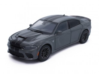 Модель автомобиля Dodge Charger, 1:32, Серый, активное рулевое управление - передние колеса, подвеска, свет и звук