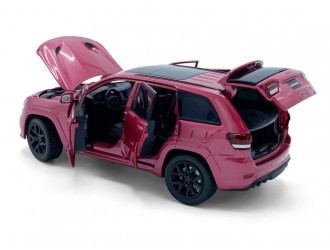Модель автомобиля Jeep Grand Cherokee Trackhawk, 1:32, Красный, активное рулевое управление - передние колеса, подвеска, свет и звук