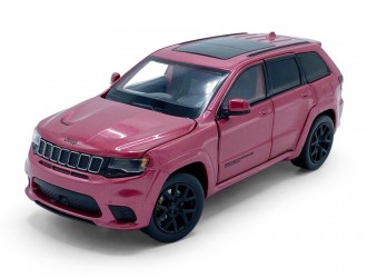 Модель автомобиля Jeep Grand Cherokee Trackhawk, 1:32, Красный, активное рулевое управление - передние колеса, подвеска, свет и звук