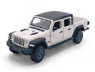Jeep Gladiator модель автомобиля, 1:32, Белый активное рулевое управление - передние колеса, подвеска, свет и звук