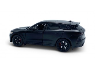 Модель автомобиля Jaguar F-Pace, 1:32, Черный активное рулевое управление - передние колеса, подвеска, свет и звук