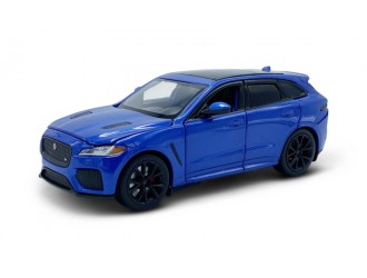 Macheta auto Jaguar F-Pace, 1:32, Blue directie activa roti fata, suspensii, lumini si sunet