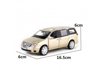 Buick GL8 модель автомобиля, 1:32, Gold активное рулевое управление - передние колеса, подвеска, свет и звук