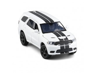 Macheta auto Dodge Durango SRT, 1:32, White directie activa roti fata, suspensii, lumini si sunet