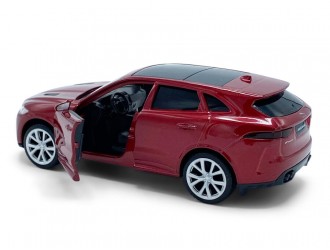 Модель автомобиля Jaguar F-Pace, 1:36, красный Механизм обратного хода, синхрон