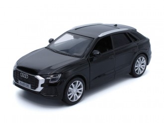 Macheta auto Audi Q8, 1:36, Black Mecanism pull-back, sincron