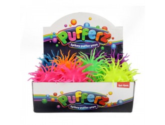 Эластичная игрушка с мягкими шипами Spikey-12cm Pufferz разных цветов