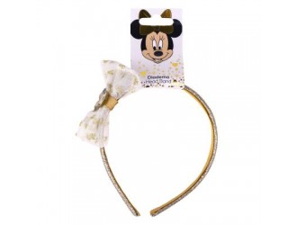 Cerc pentru par cu fundita Minnie glitter