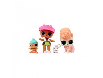 Набор игровых фигурок L.O.L. Surprise! серии OPP Tot + Pet + Lil Sis" - Спайки, Китти, Лил Дженни"