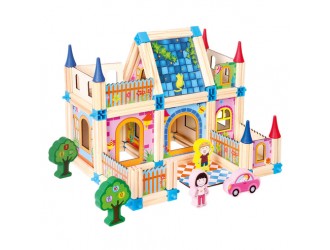 Деревянный конструктор Medium Castle, 128 деталей