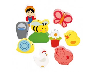 Швейная игра с кружевом и деревянной иглой, Животные