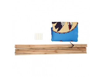 Cort TeePee Indian, albastru, 120x120x150 cm