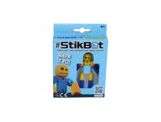 Figurina robot cu ventuze Stikbot galben-albastru