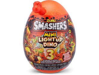 Фигурка динозавра-сюрприз в яйце Smashers - Mini Dino Light-Up S4, 13 см, три вида, ZURU.