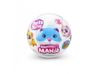 Jucarie de plus Hamster albastru Interactiv Pets Alive S1 Hamster Mania