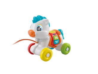Музыкальная игрушка Clementoni Pony с колесами и струной