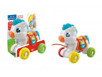 Музыкальная игрушка Clementoni Pony с колесами и струной
