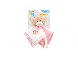 Jucarie de plus Ursulet-Paturica 26cm roz/albastru