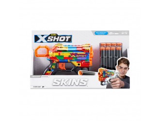 Бластер X-SHOT SKINS MENACE, ZURU, 8 патронов, 36515N Striper