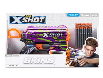 Бластер X-SHOT SKINS FLUX, ZURU, 8 патронов, 36516J Crucifer