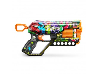 Бластер X-SHOT SKINS GRIEFER, ZURU, 12 патронов, 36561G Граффити