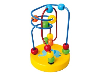 Деревянная игрушка Лабиринт с желтыми шариками Слон