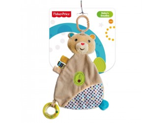 Jucarie de plus fosnitoare, cu inel de agatat si elemente zornaitoare si dentitie Doudou Fisher Price, 3 tipuri