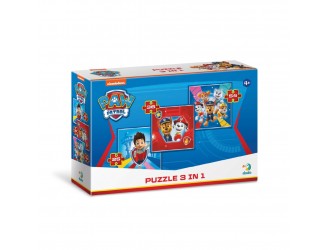 Пазлы 3 в 1 Paw Patrol Команда готова к приключениям Dodo