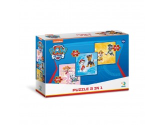 Пазлы 3 в 1 Paw Patrol Смелые щенки Dodo