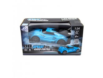 Автомобиль Spray Car на р/у - Sport (голубой, 1:24, свет, функция туман)