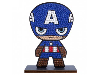 Set de creatie cu diamante Captain America Craft Buddy, Crystal Art