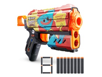 Пистолет X-Shot Skins Flux, 8 патроны, Poppy Playtime, Timeout