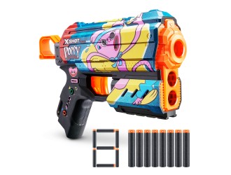 Пистолет X-Shot Skins Flux, 8 патроны, Poppy Playtime, Kissy