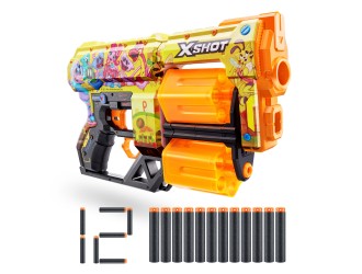 Пистолет X-Shot Skins Dread, 12 патроны, Poppy Playtime, Playtime
