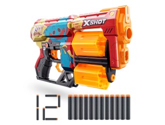 Пистолет X-Shot Skins Dread, 12 патроны, Poppy Playtime, Timeout