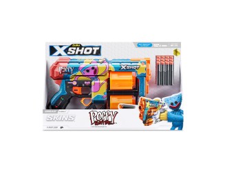 Пистолет X-Shot Skins Dread, 12 патроны, Poppy Playtime, Kissy