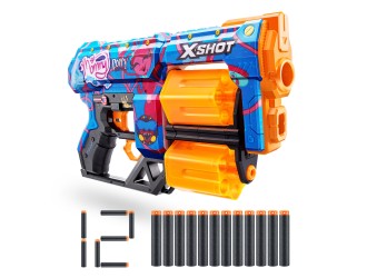 Пистолет X-Shot Skins Dread, 12 патроны, Poppy Playtime, Gametime