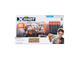 Пистолет X-Shot Skins Menace, Sonic, Retro, 8 патроны
