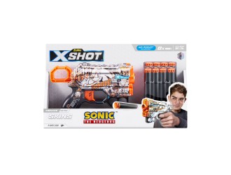 Pistol X-Shot Skins Menace, Sonic, Retro, 8 cartuse