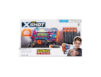 Pistol X-Shot Skins Menace, Sonic, Robotnik, 8 cartuse