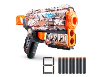 Пистолет X-Shot Skins Flux, Sonic, Retro, 8 патроны