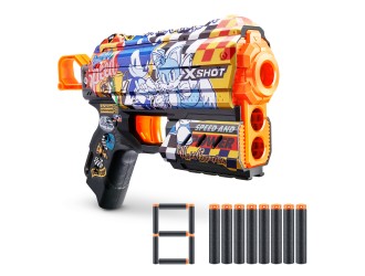 Пистолет X-Shot Skins Flux, Sonic, Super Speed, 8 патроны