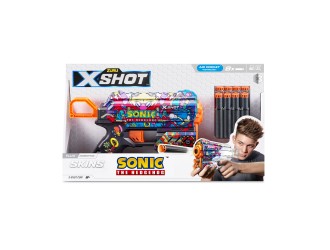 Пистолет X-Shot Skins Flux, Sonic, Robotnik, 8 патроны