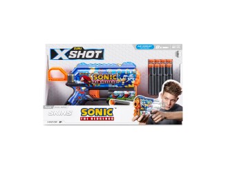 Пистолет X-Shot Skins Flux, Sonic, Mega, 8 патроны