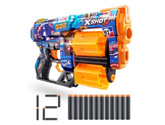 Бластер X-Shot Skins Dread, Sonic, Race Team, 12 патроны