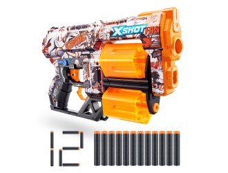 Бластер X-Shot Skins Dread, Sonic, Retro, 12 патроны
