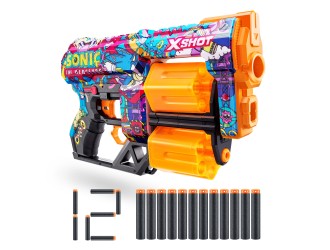 Бластер X-Shot Skins Dread, Sonic, Robotnik, 12 патроны